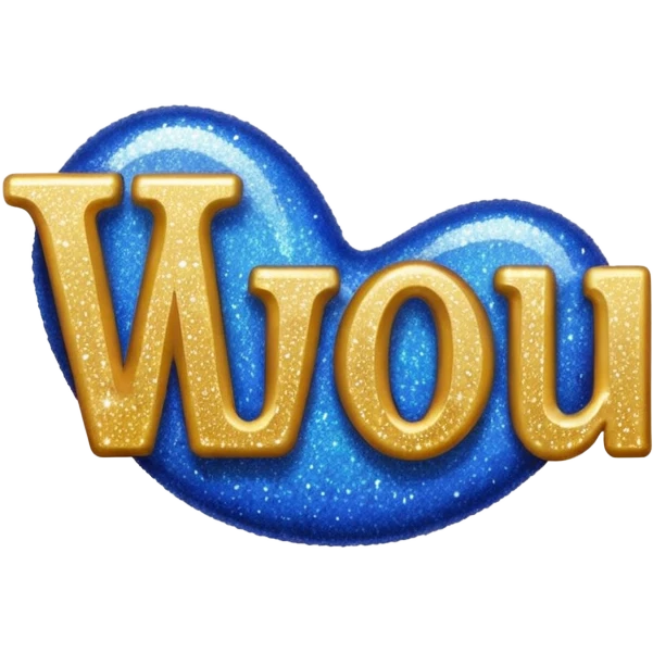 The word wonderful with glitter emoji