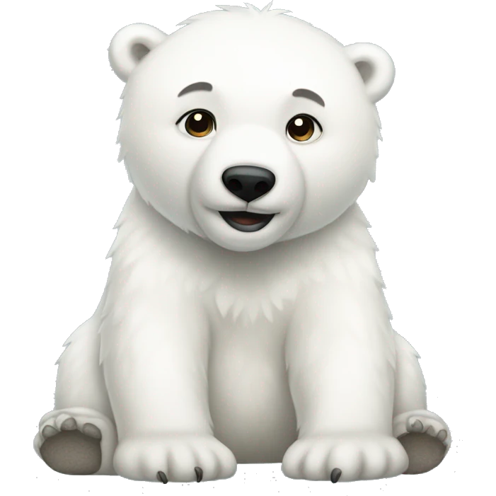 girly polar bear emoji