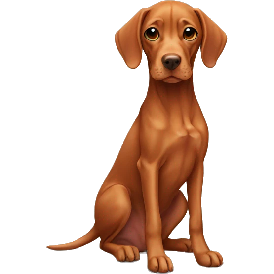 Feminine vizsla dog emoji