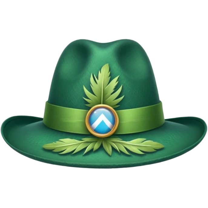 Bavarian hat with feather emoji