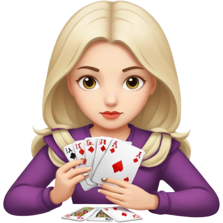 cozy girl gambling emoji