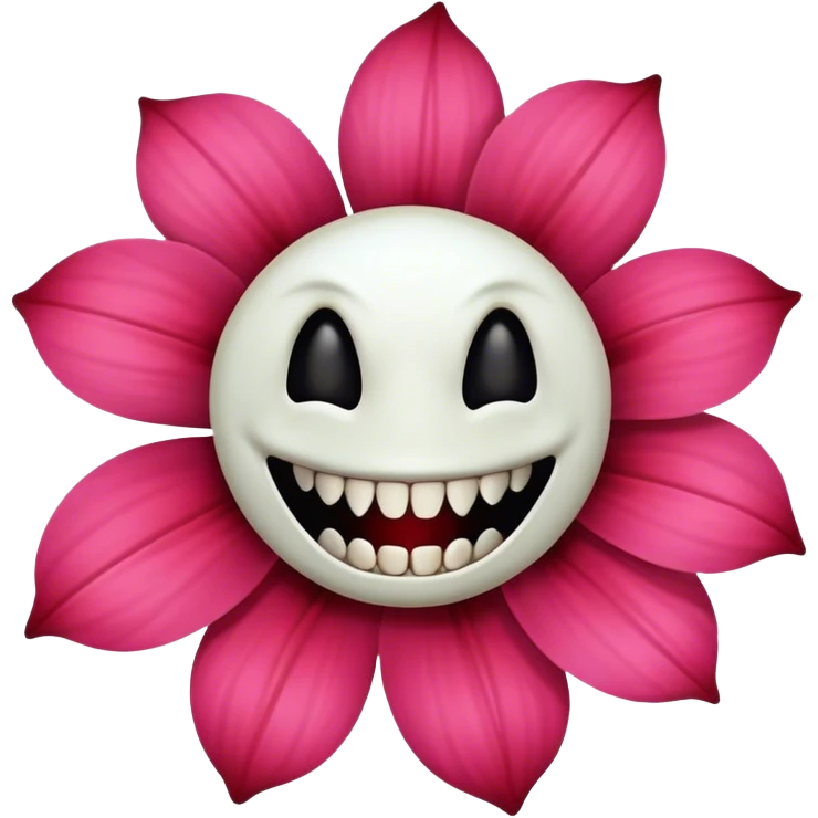 flower with scary theeth but no face emoji