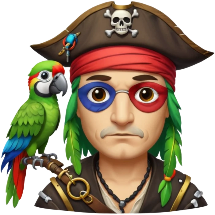 pirate and parrot emoji