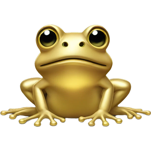 Gold frog emoji
