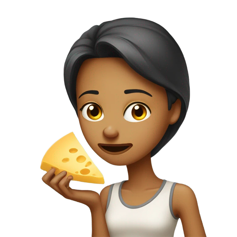 Girl hates cheese emoji