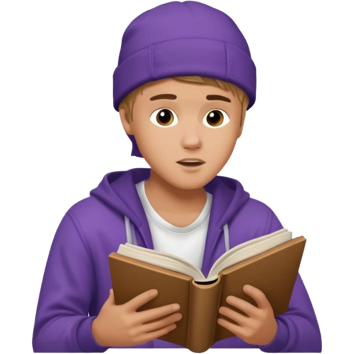 justin bieber read book emoji