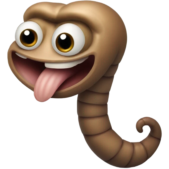 worm with the face of a monkey emoji