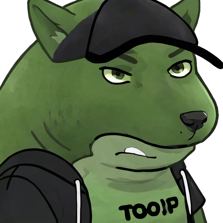 Black sad crying 2000s emo wolf emoji