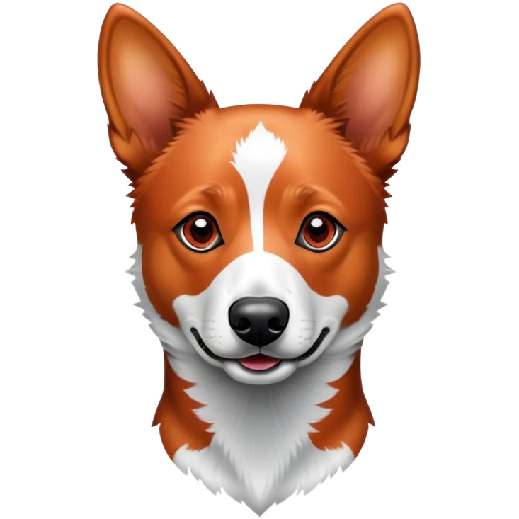 This Red heeler with transparent background  emoji