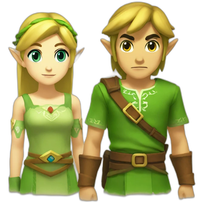 zelda and link emoji