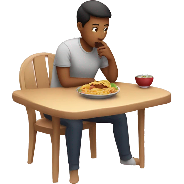 eating alone emoji
