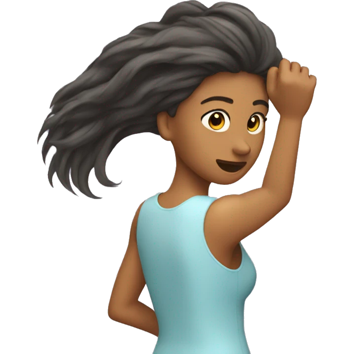 woman tossing her hair with her hand emoji