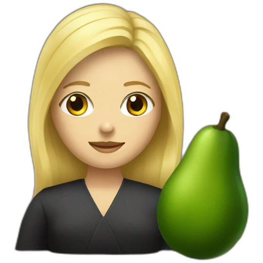 une avocate blonde avec la robe d'avocate emoji