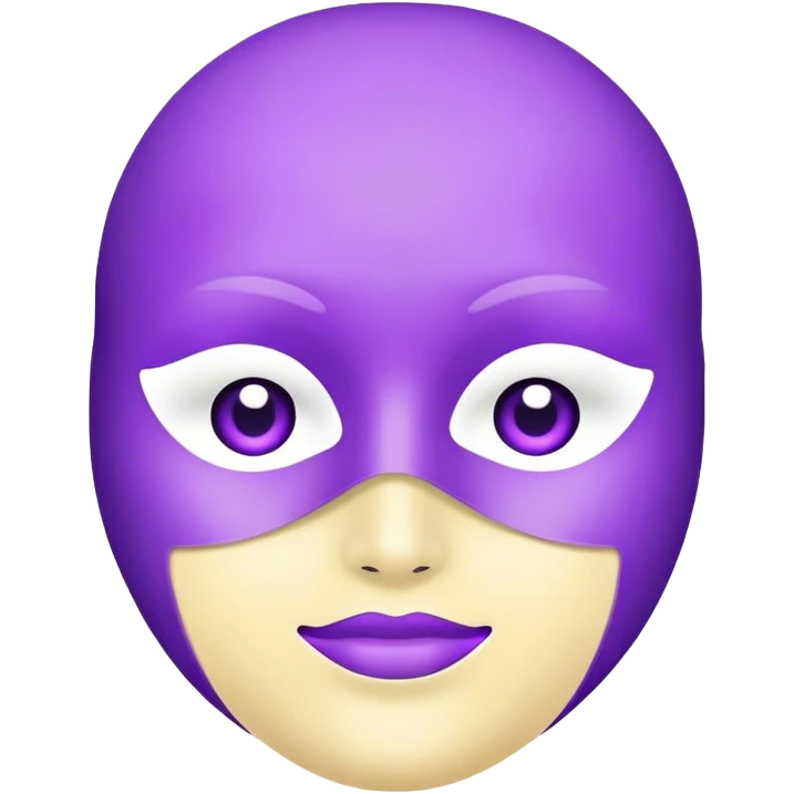Facial sheet mask in purple color emoji
