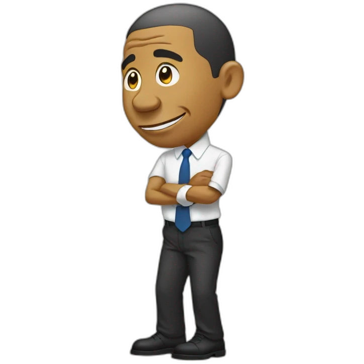 Obama doing the worm emoji