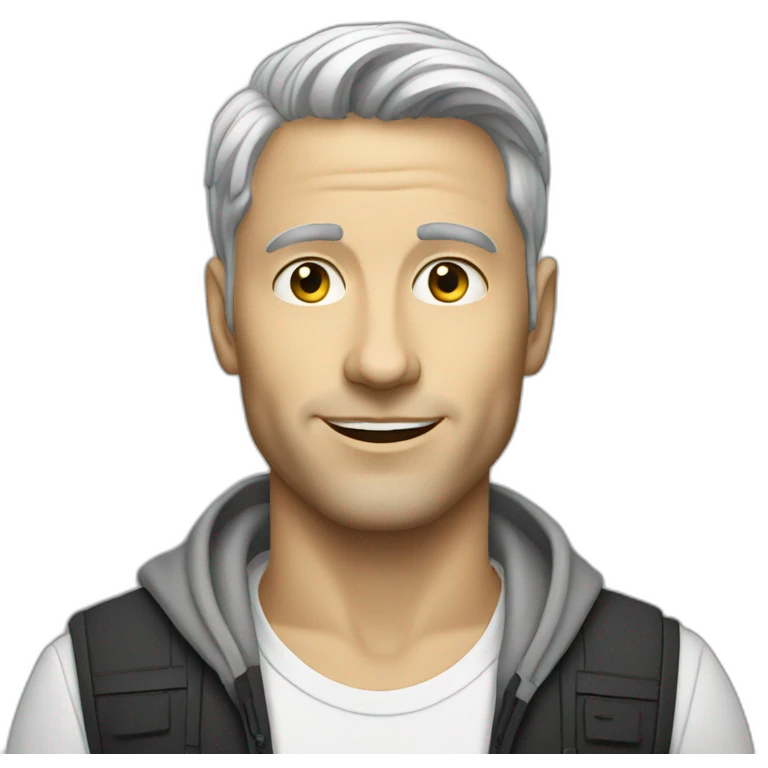 White man with dj remixin g emoji