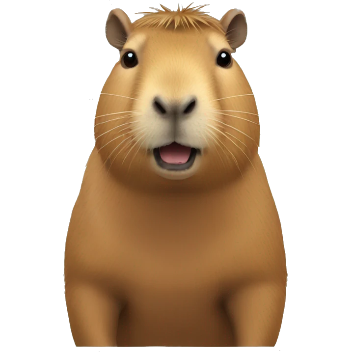 Realistic capybara emoji