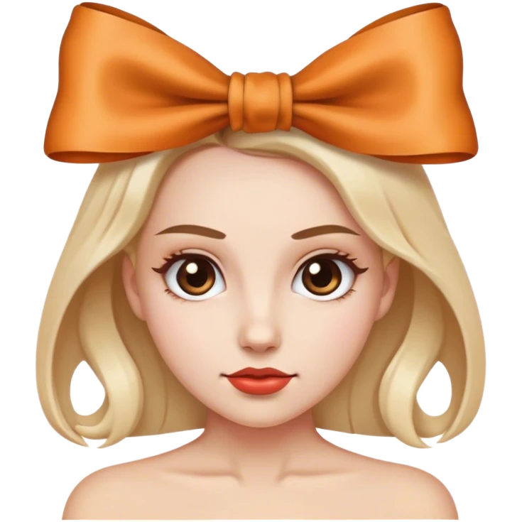 A woman with a bow emoji