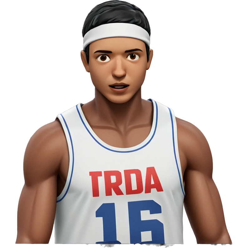 dark-skinned boy in sportswear emoji