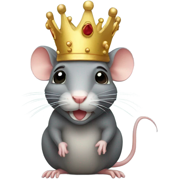 Rat with a crown emoji