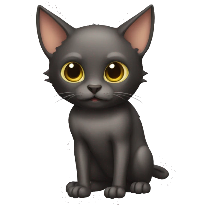 Bat-cat-hybrid full body emoji