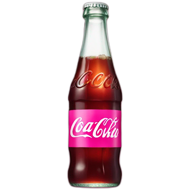coke bottle with pink logo emoji