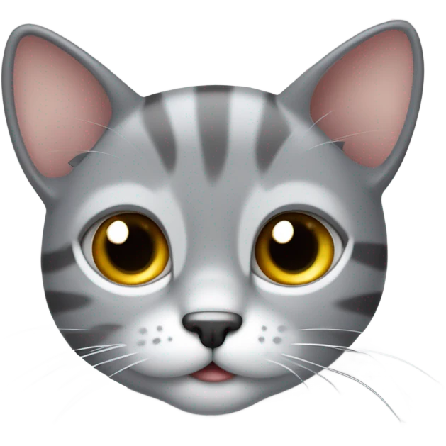 Gato gris cute emoji