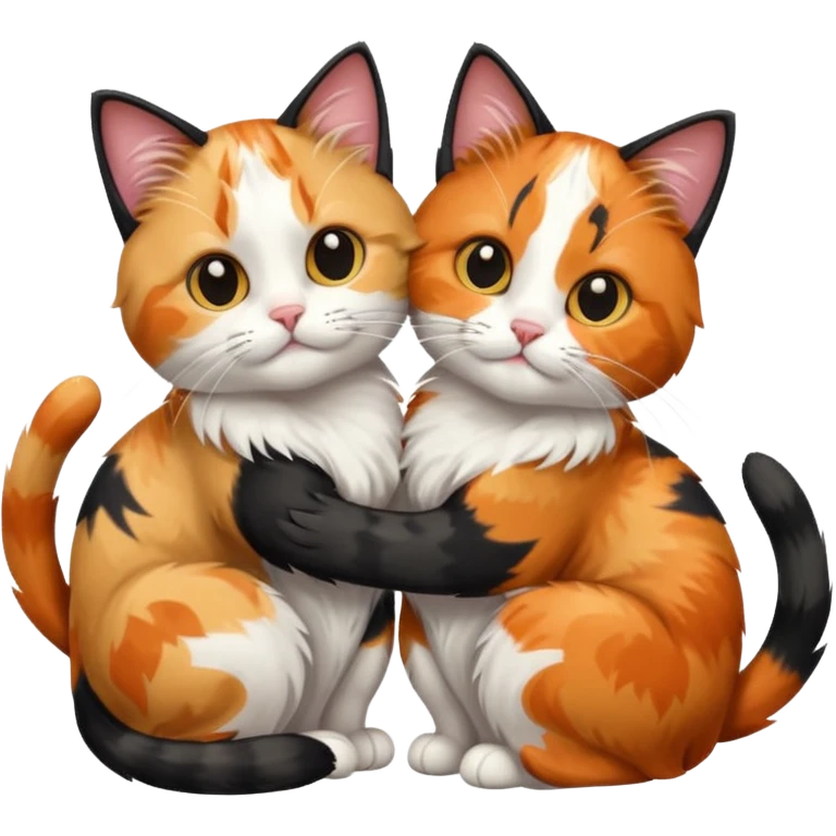 two cats grooming each other emoji