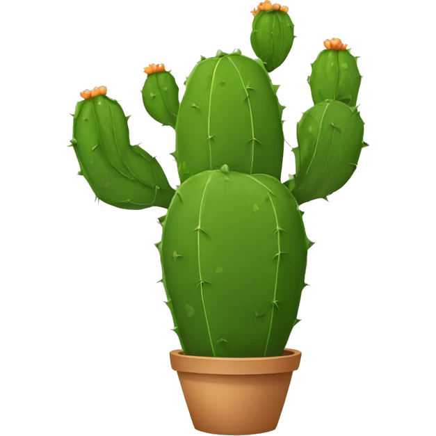 single flat Nopal without pot emoji