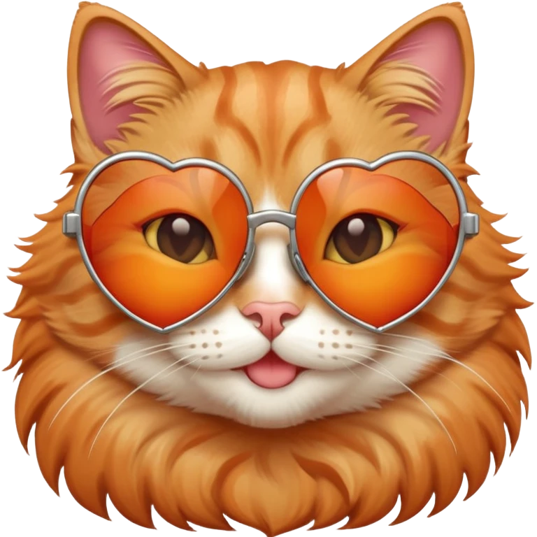 Smiling cat with heart-shaped sunglasses emoji
