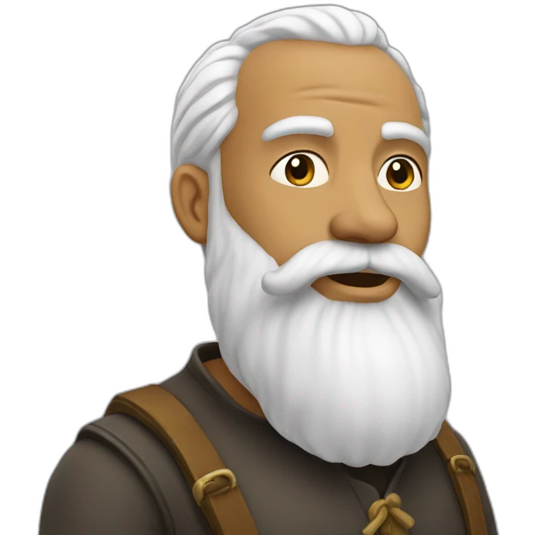Barbe blanche emoji