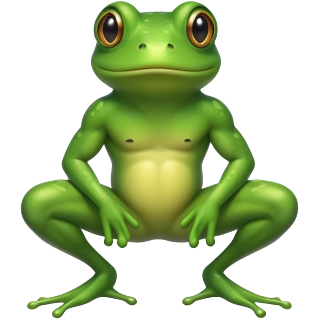 Pooping frog emoji
