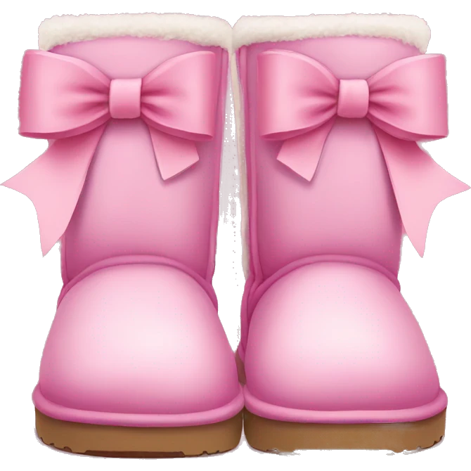 Pink bow uggs emoji