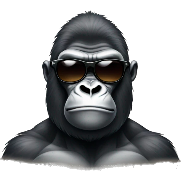 super gorilla with sunglasses emoji