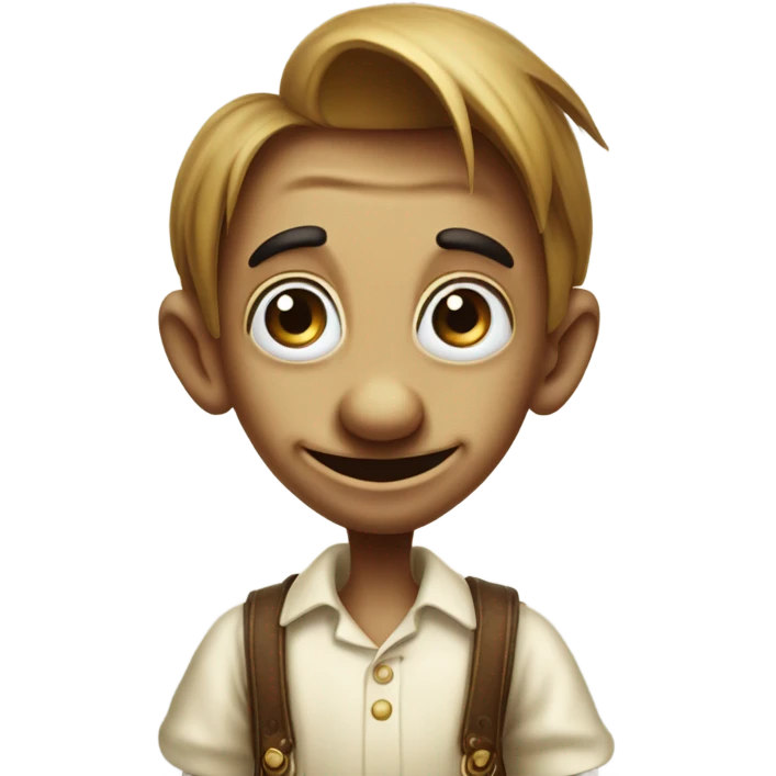 pinocchio with very long nose emoji