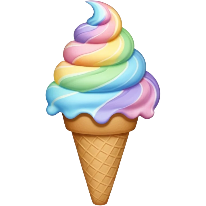 Rainbow ice cream emoji