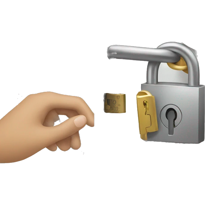 someone unlocking a lock emoji