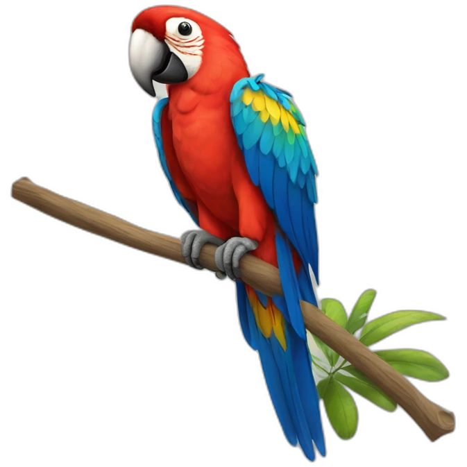 Scarlet Macaw Full Body Not Perched On A Branch emoji