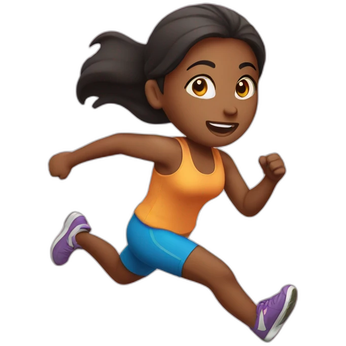 A girl running emoji