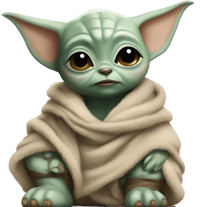 baby yoda riding a husky emoji