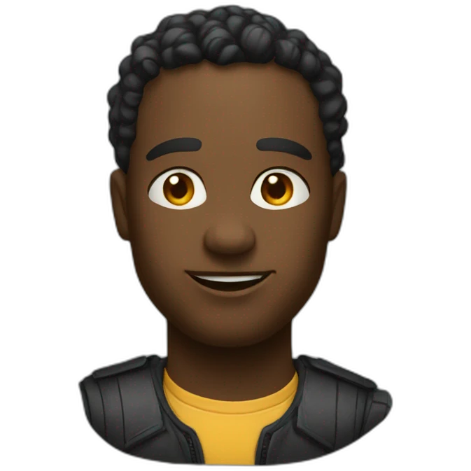 Chat réaliste noir emoji