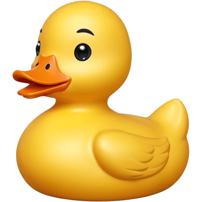 A rubber duck with a big biceps emoji