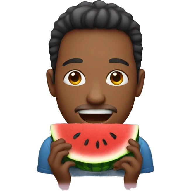 Man eating watermelon  emoji