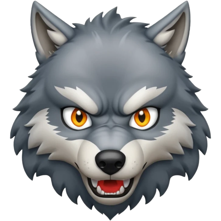 Tráeme una imagen de un lobo enojado estilo gamer emoji