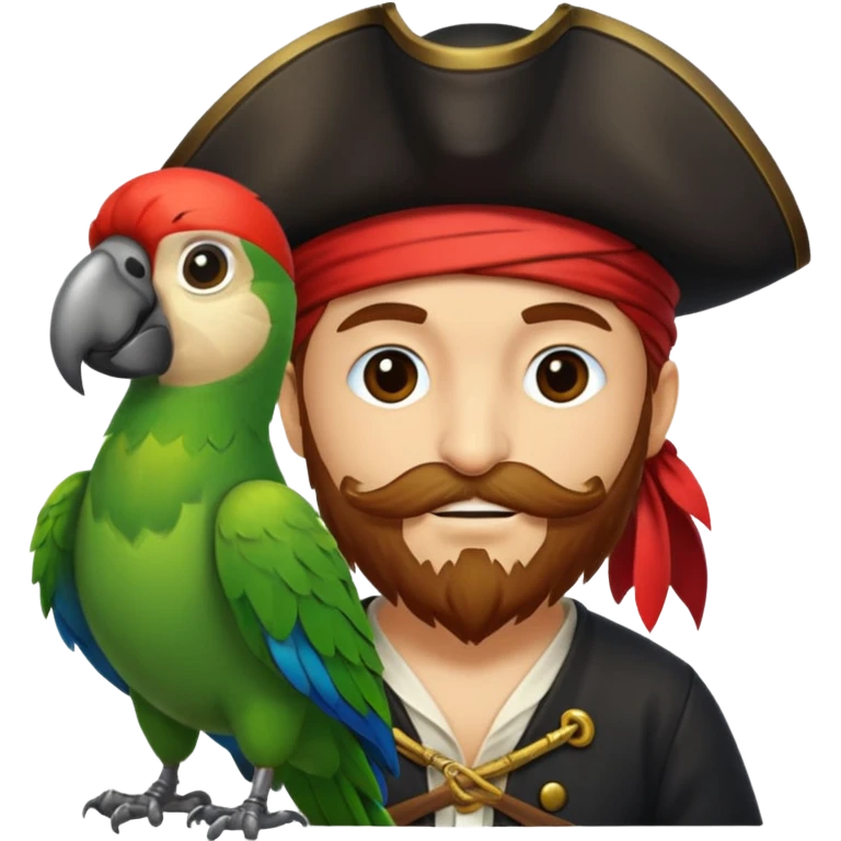 pirate and parrot emoji