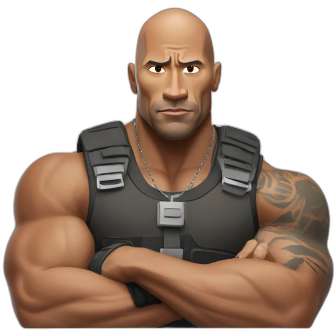 The rock qui joue a fortnite emoji