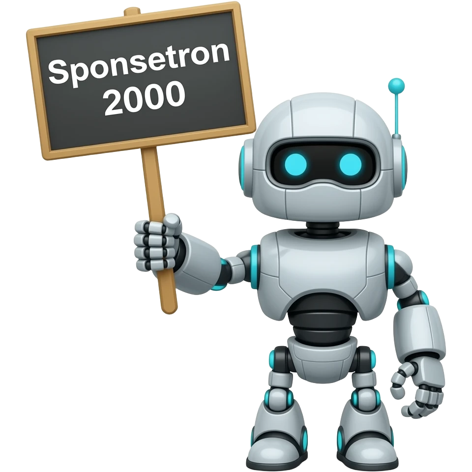 Robot that says on the top spongetron 2000 emoji