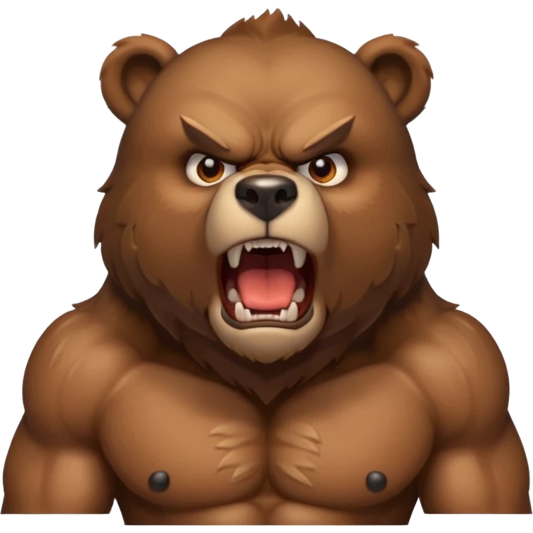 angry bear full bust emoji