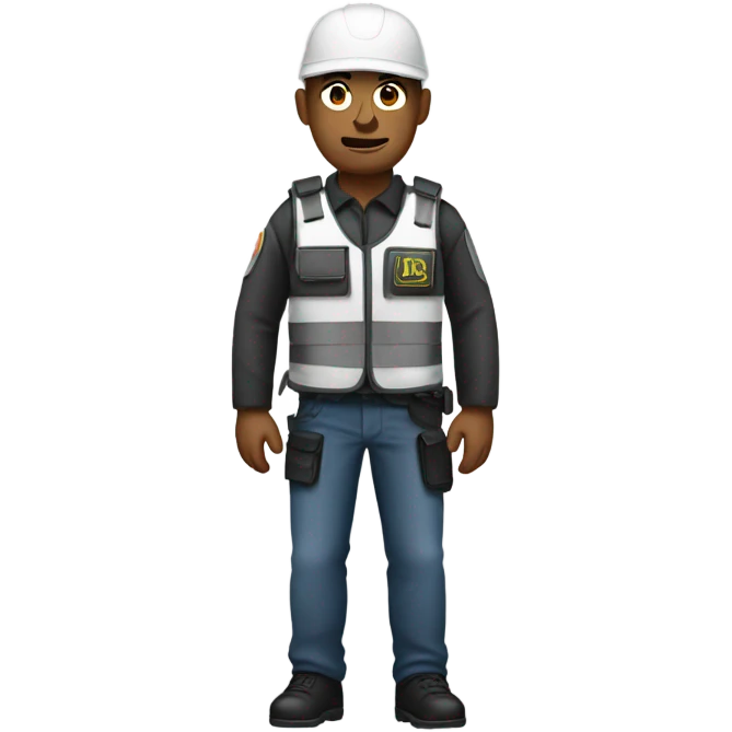 man standing full body with anti-stab vest  emoji