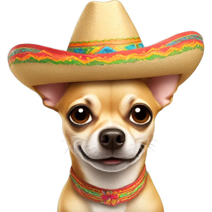 Chihuahua wearing a sombrero  emoji